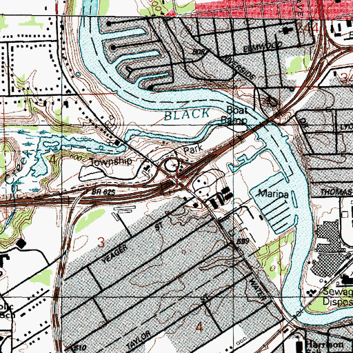Topographic Map of Interchange 274, MI