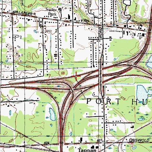 Topographic Map of Interchange 271, MI