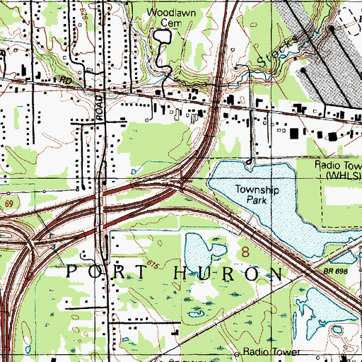 Topographic Map of Interchange 199, MI