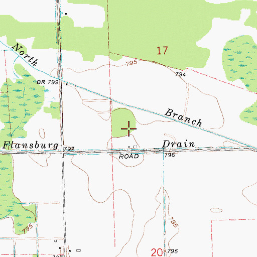 Topographic Map of Deer View Golf Club, MI