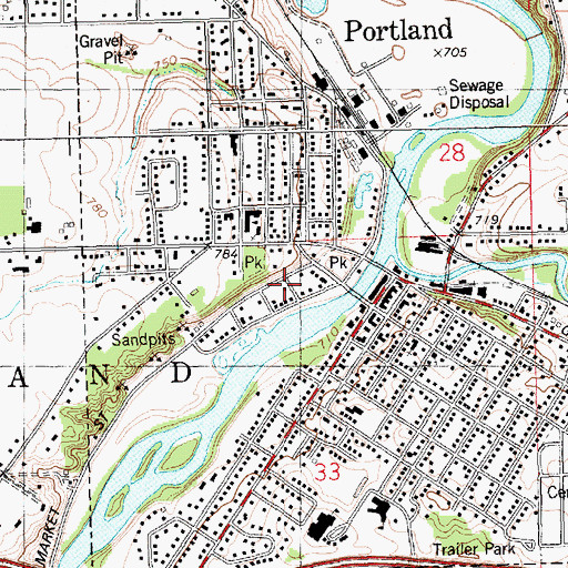 Topographic Map of William Toan Park, MI