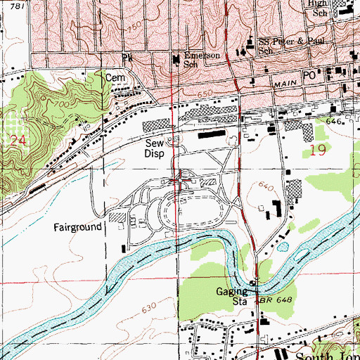 Topographic Map of Skate Park, MI