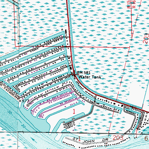 Topographic Map of Colony Tower Historical Marker, MI