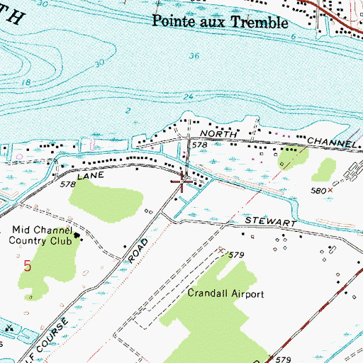 Topographic Map of Harsen House Historical Marker, MI