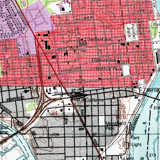 Topographic Map of E C Williams House Historical Marker, MI