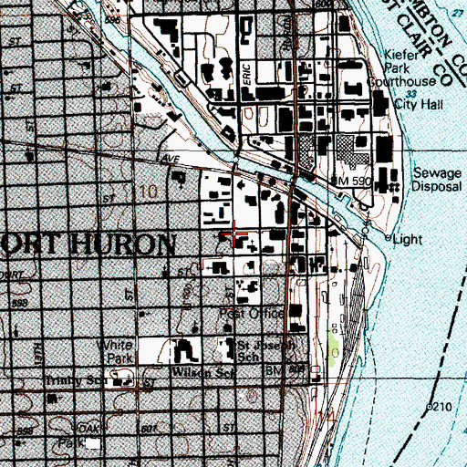 Topographic Map of Saint John's United Church of Christ Historical Marker, MI