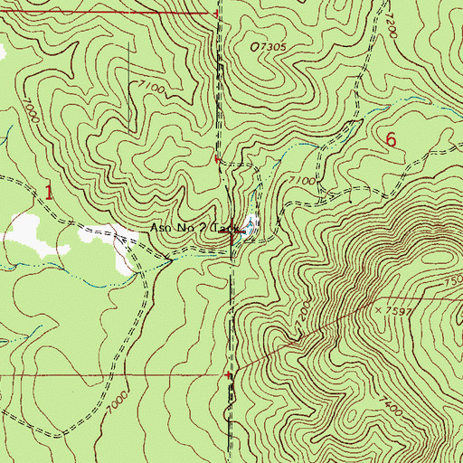 Topographic Map of Aso Number Two Tank, AZ