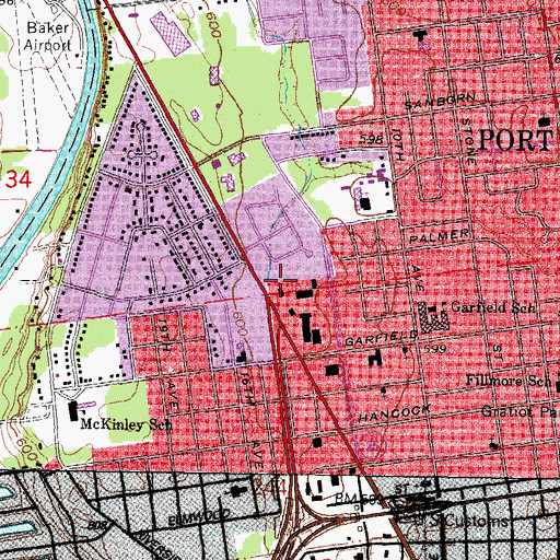 Topographic Map of Servants of Christ Church, MI