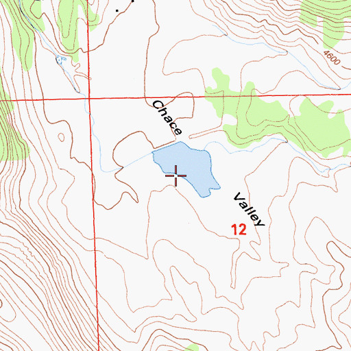 Topographic Map of Chace Valley, CA