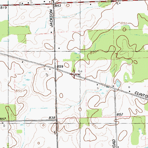 Topographic Map of Algodon Post Office (historical), MI
