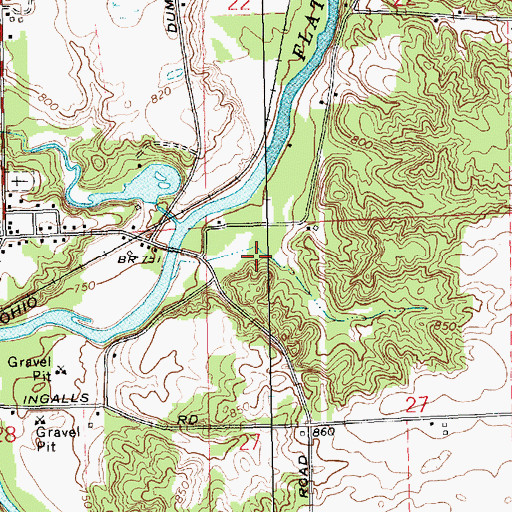 Topographic Map of Ridgeview Golf Club, MI