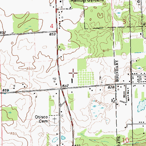 Topographic Map of Candlestone Golf Course, MI
