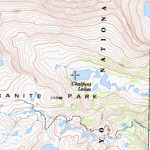 Topographic Map of Chalfant Lakes, CA