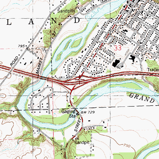 Topographic Map of Interchange 76, MI