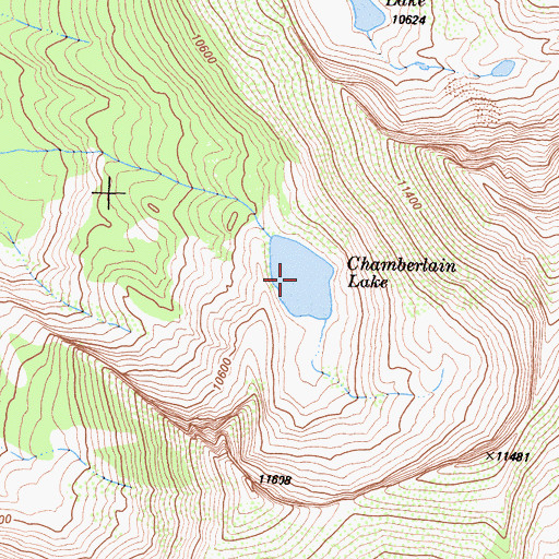 Topographic Map of Chamberlain Lake, CA