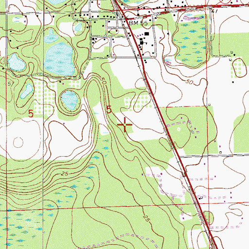 Topographic Map of Causey Family Cemetery, FL