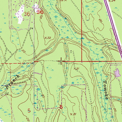 Topographic Map of Cone Cemetery, FL