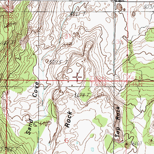 Topographic Map of Joannes Arch, AZ