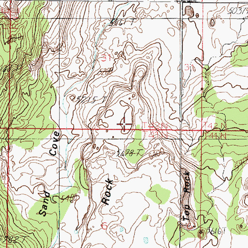 Topographic Map of Dannys Arch, AZ