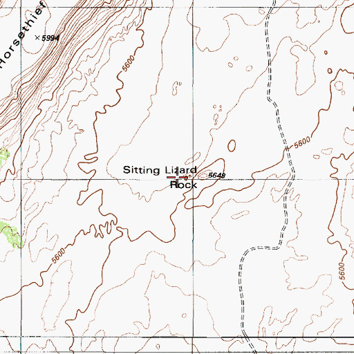 Topographic Map of Sitting Lizard Arch, AZ