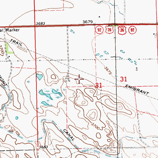 Topographic Map of Lapaseotes Feedyard, NE
