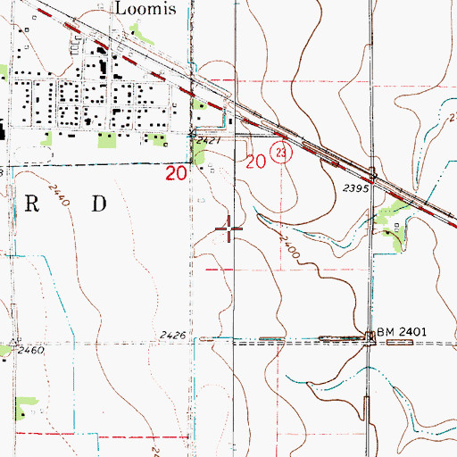 Topographic Map of Linder Stock Farms, NE