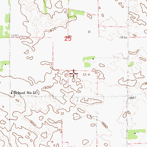 Topographic Map of Mamot Feed Lots, NE
