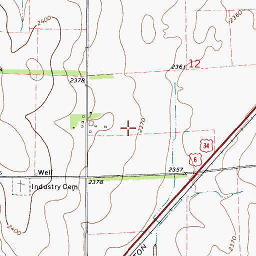Topographic Map of McClymont Feed Yard, NE