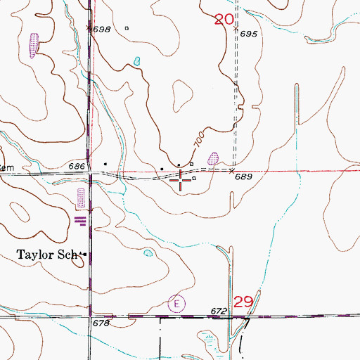 Topographic Map of Valley Farm Feedlot, MO