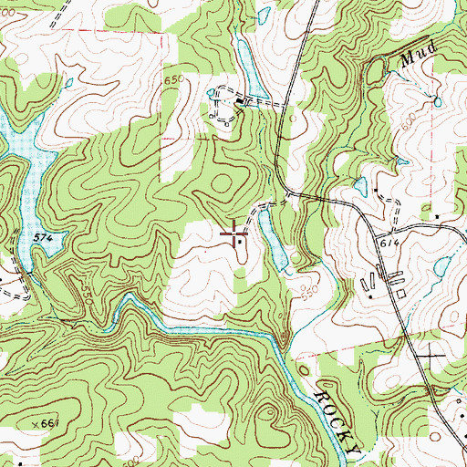 Topographic Map of Creek River Farms, NC
