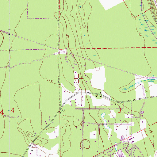 Topographic Map of Fisher Cemetery, FL