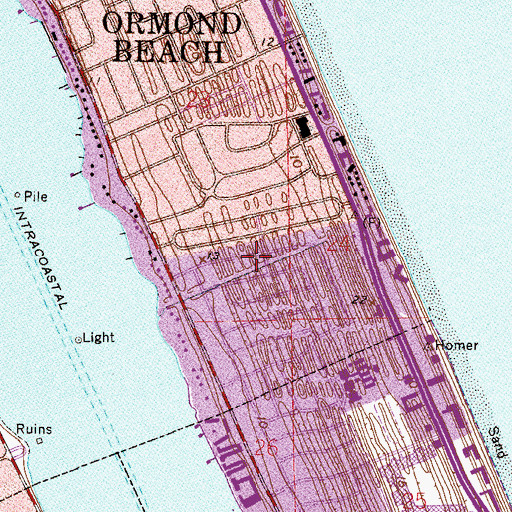 Topographic Map of French Cemetery, FL