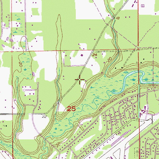 Topographic Map of Friendship Cemetery, FL