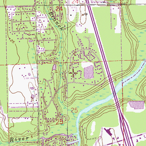 Topographic Map of Groover Cemetery, FL