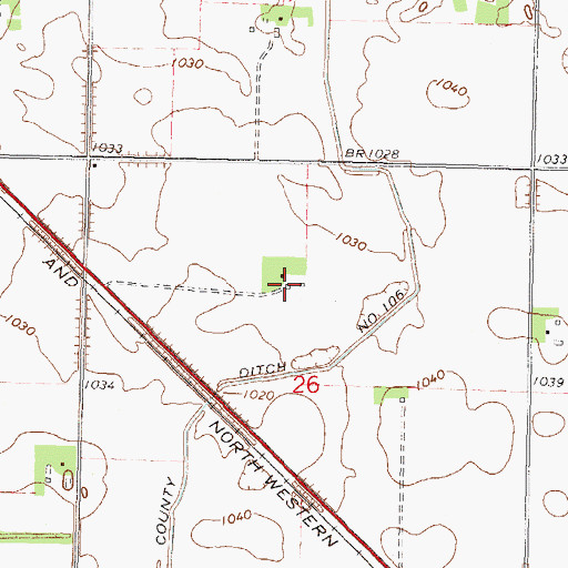 Topographic Map of Schiller Turkey Farm, MN