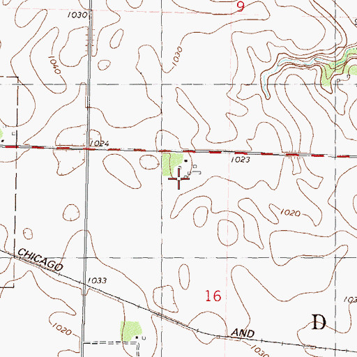 Topographic Map of Cedar Rock Farms, MN