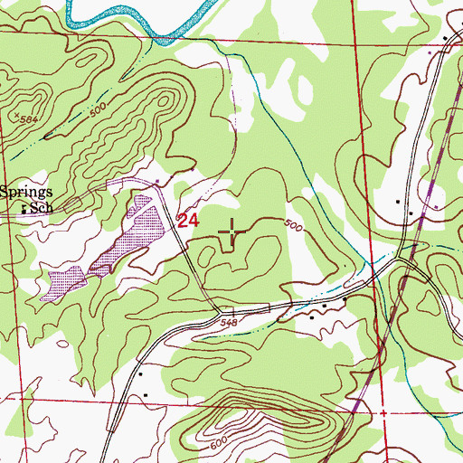 Topographic Map of Ohatchee Farms, AL