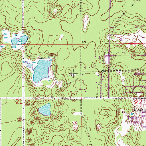 Topographic Map of Missionary Baptist Church Cemetery, FL
