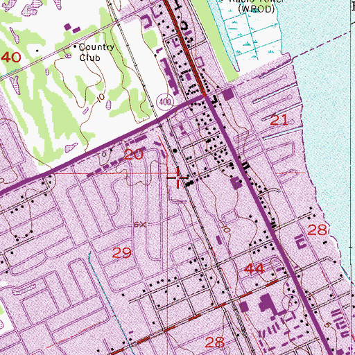 Topographic Map of James Street Park, FL