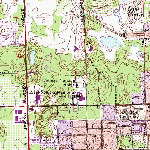 Topographic Map of Charnel Cemetery, FL