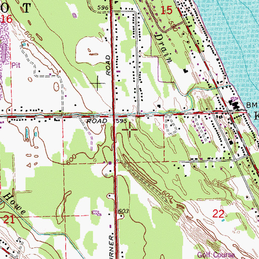 Topographic Map of Birchwood Mall, MI