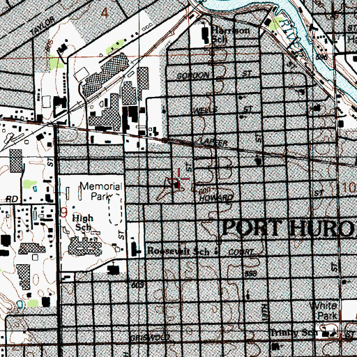 Topographic Map of Church of Christ, MI