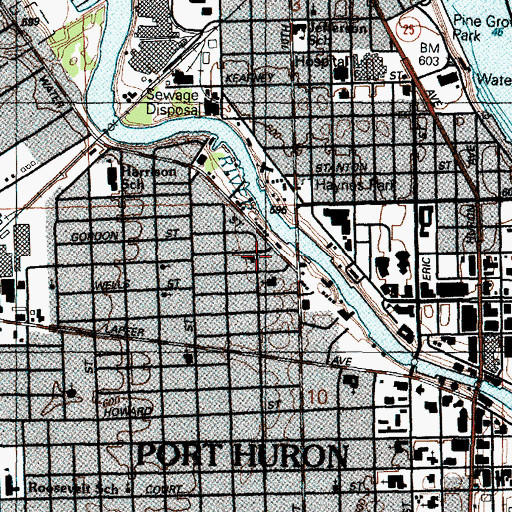 Topographic Map of Universal Christian Spiritual Church, MI