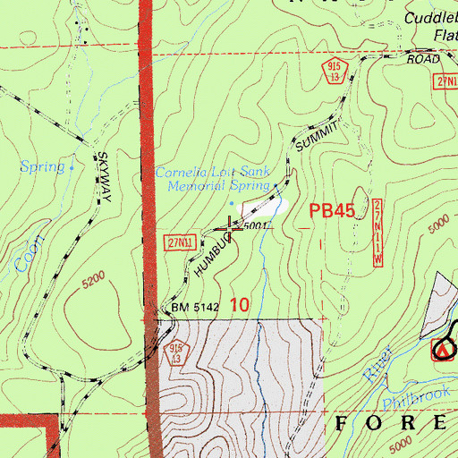 Topographic Map of Chaparral Guard Station, CA