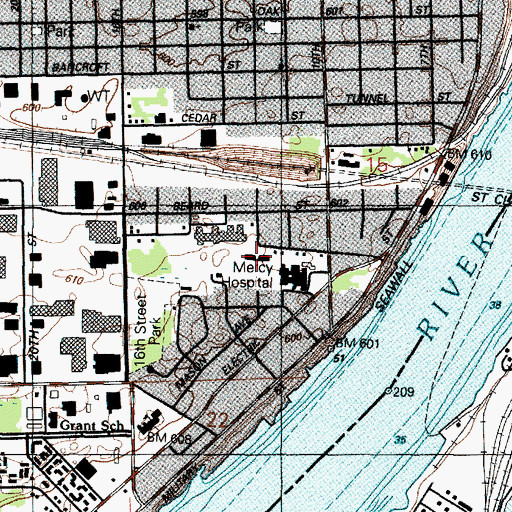Topographic Map of Marwood Nursing and Rehabilitation, MI
