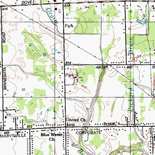 Topographic Map of Saint Clair County Sheriff's Office, MI