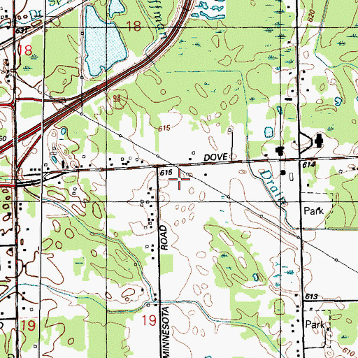 Topographic Map of Port of Call Mobile Home Park, MI