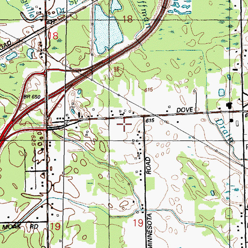 Topographic Map of Marysville Farms Manufacturing Home Community, MI