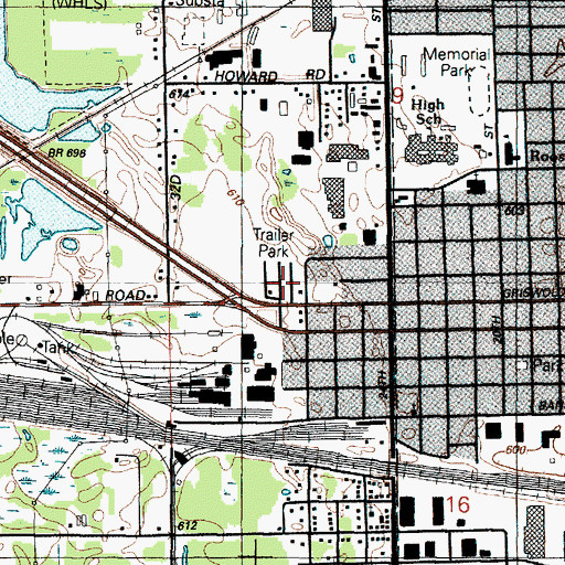 Topographic Map of Edison Mobile Home Court, MI