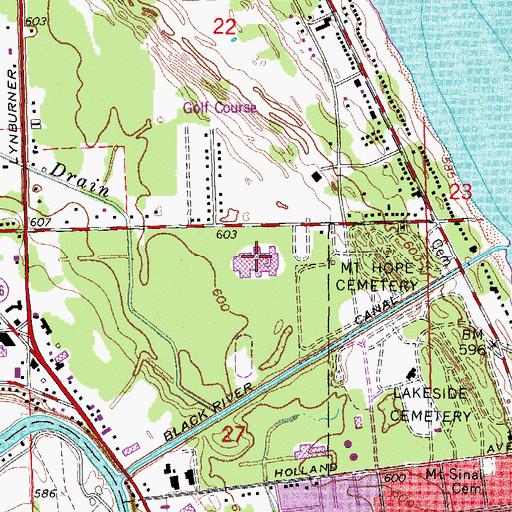 Topographic Map of Port Huron Northern High School, MI